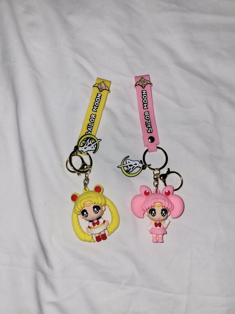 Sailor Moon Yellow & Pink Kids Keychain Set